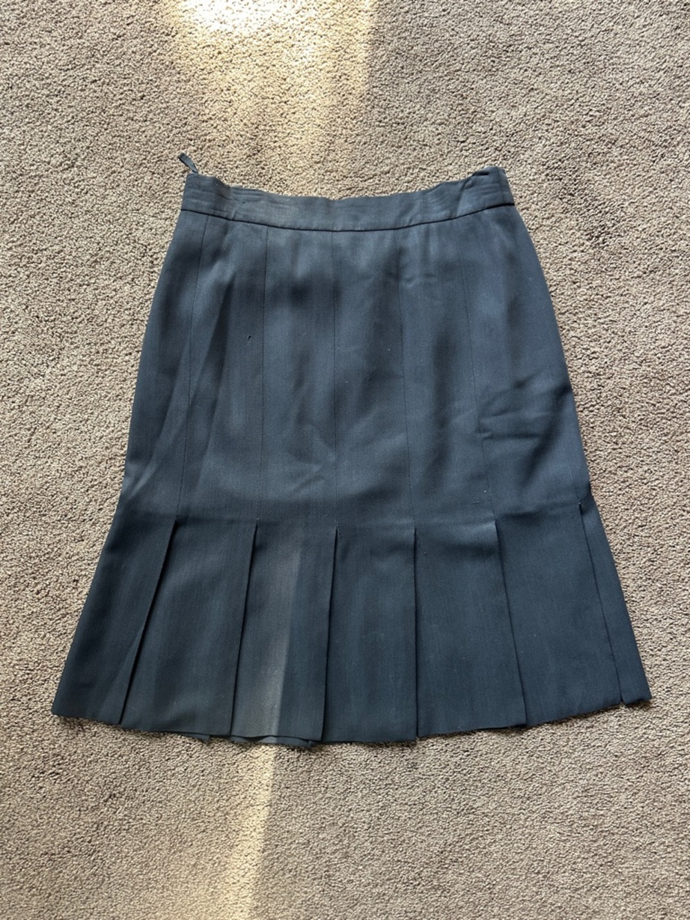 Escada Black A-Line Pleated Skirt
